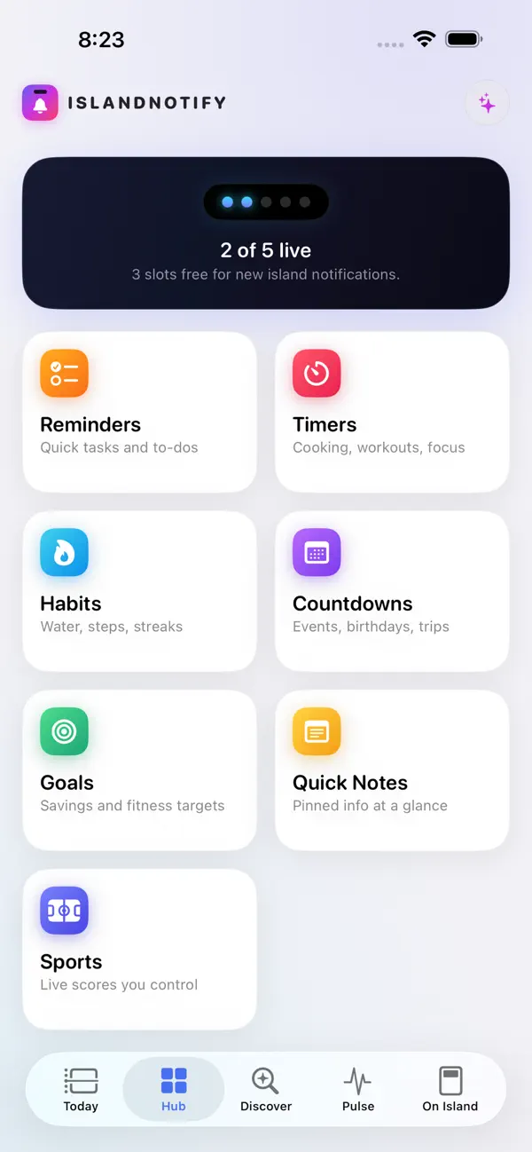 IslandNotify personal hub